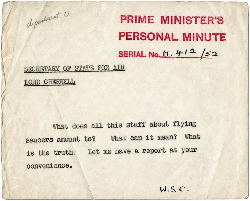 Winston Churchill UFO Memo 1952
